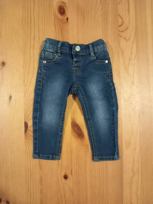 Navy Jeans With Elasticated Waistband - Boys 9-12 months - Mothercare