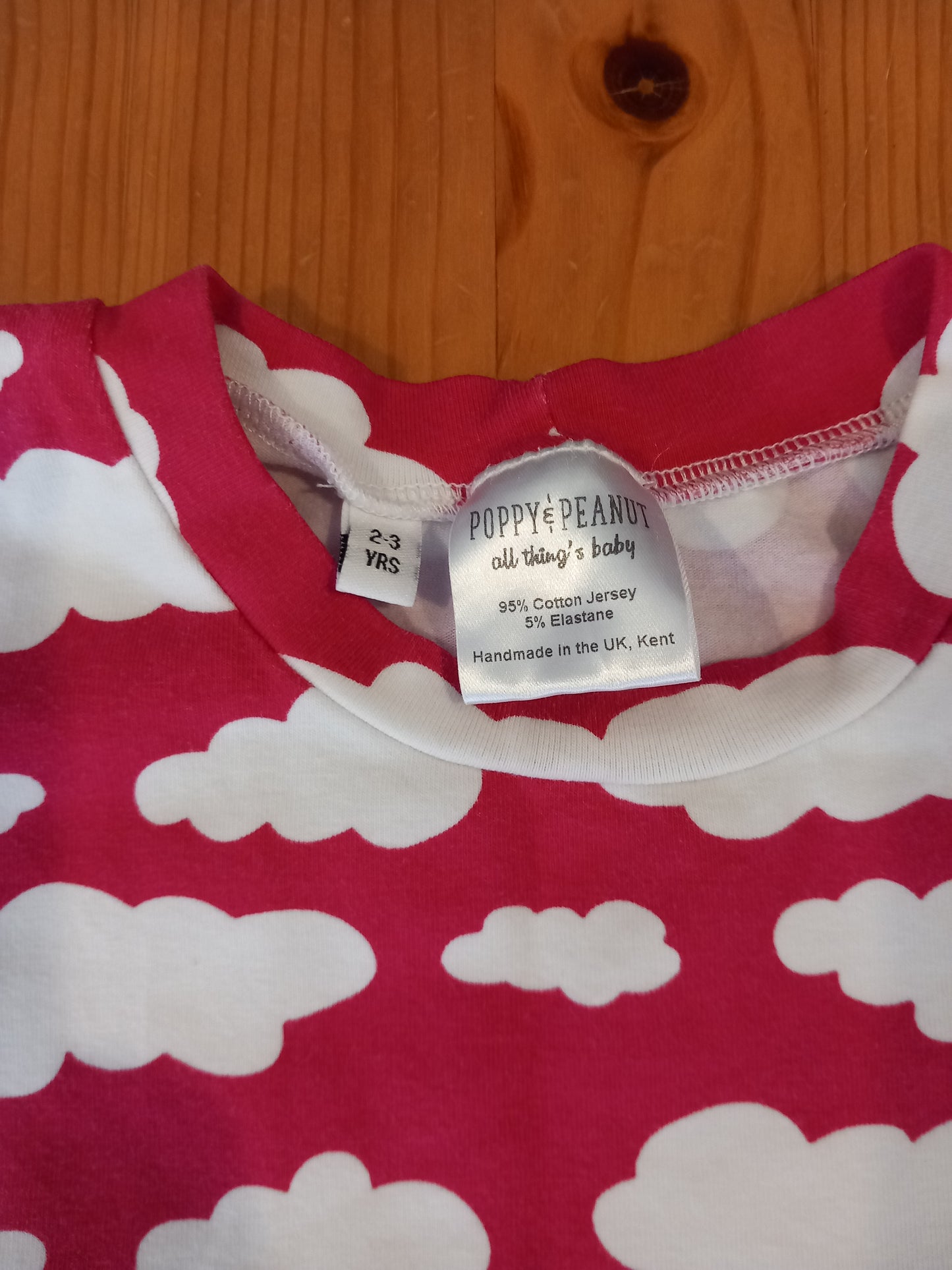 Handmade Pink Clouds Dress - Girls 2-3 years - Poppy & Peanut