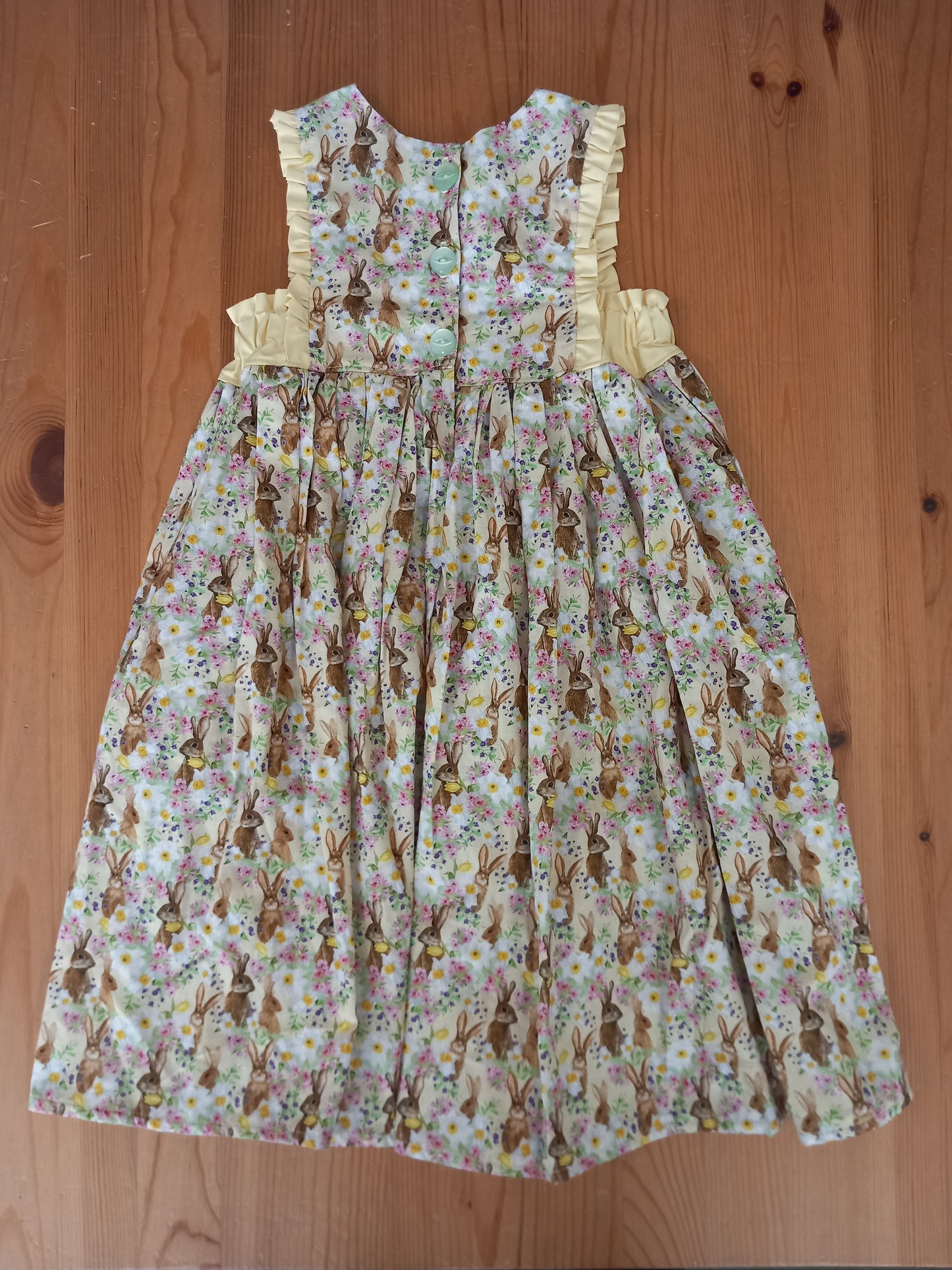 Handmade Rabbits Dress - Girls 6-7 years - Button & Loop Clothing