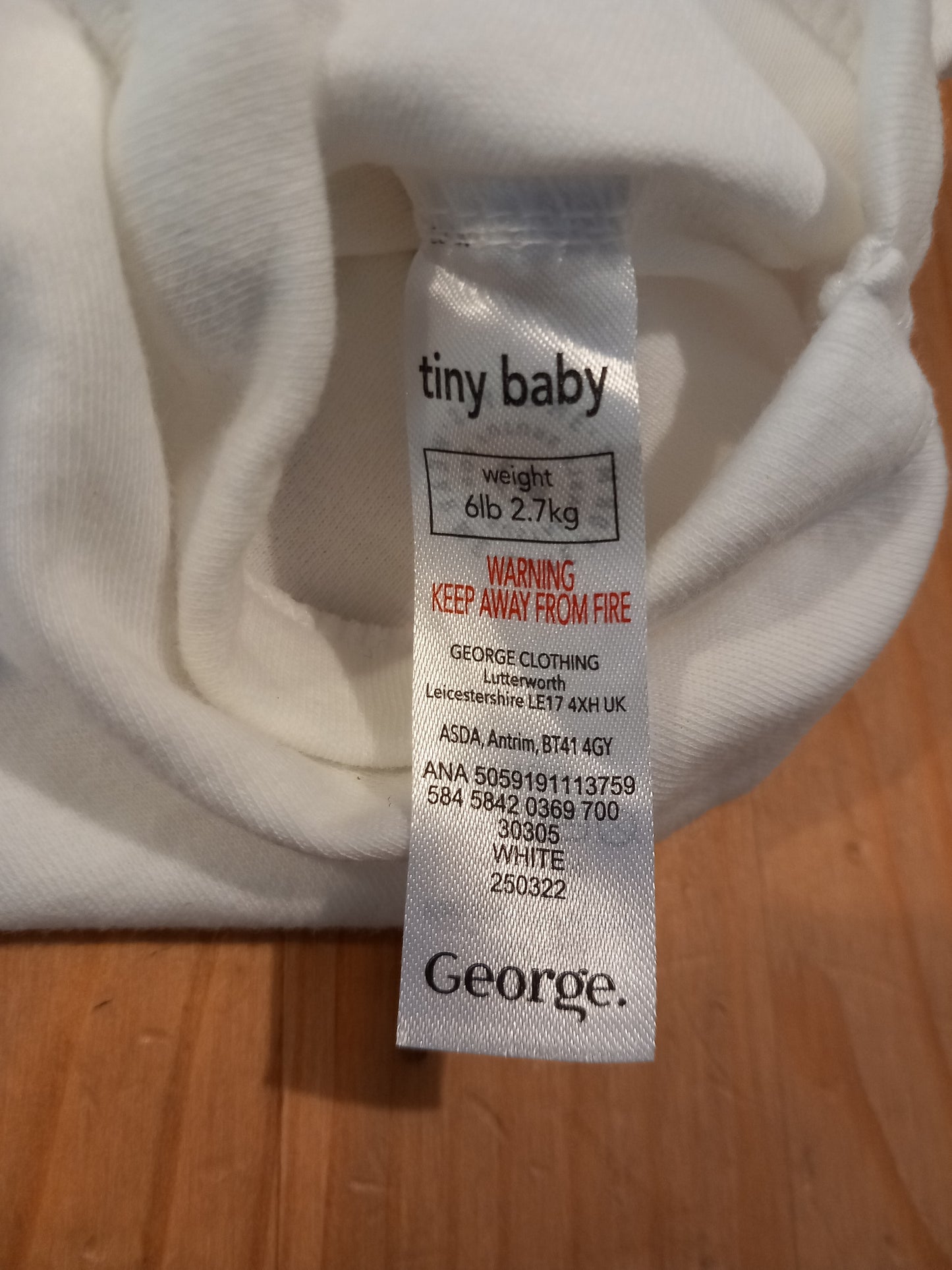 2 x Short Sleeve Bodysuits - Boys Tiny Baby - George