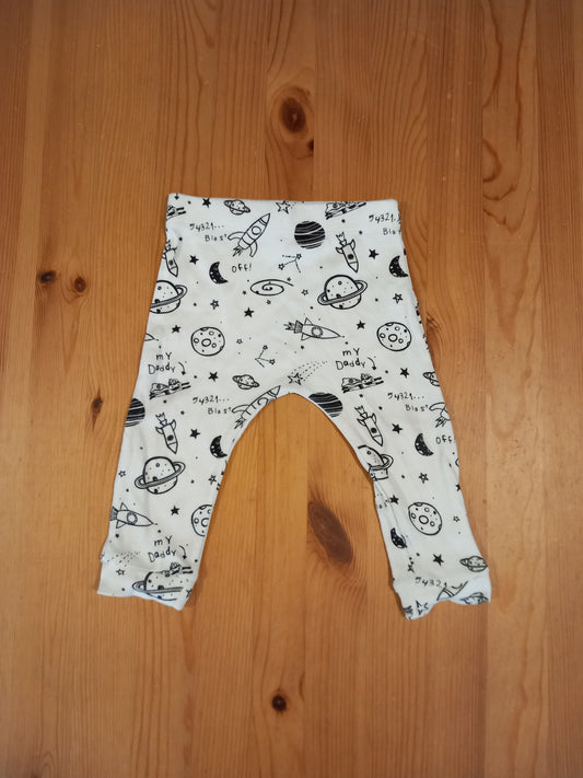 Black & White Space Trousers - Boys 9-12 months - F&F