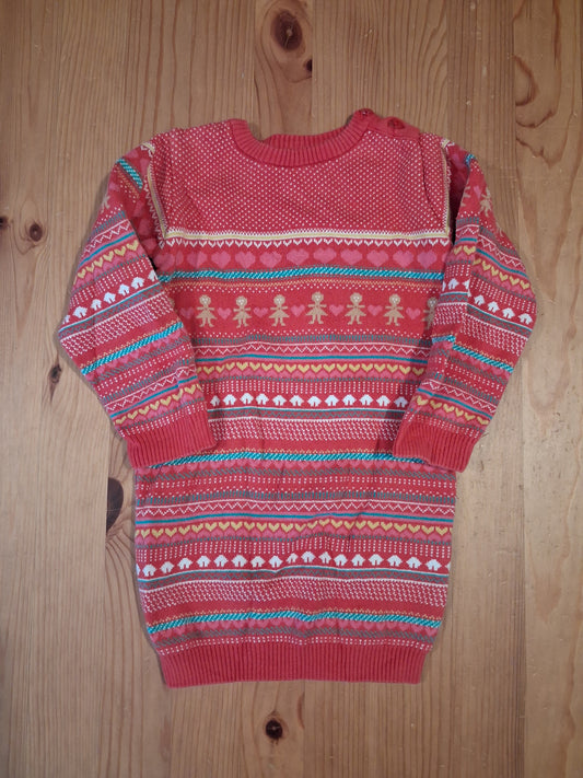 Christmas Tunic Style Jumper Dress - Girls 12-18 months - BHS