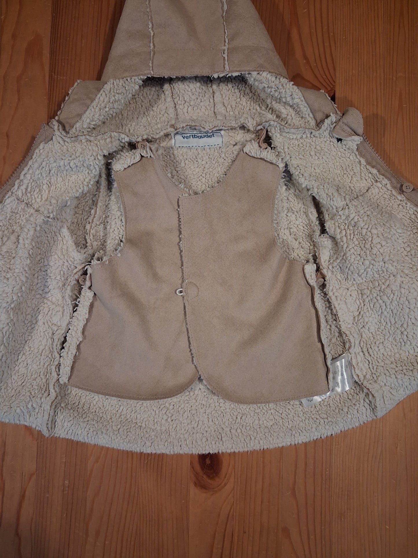 Fleece Lined Coat With Removable Inner Layer - Girls 3-6 months - Vertbaudet