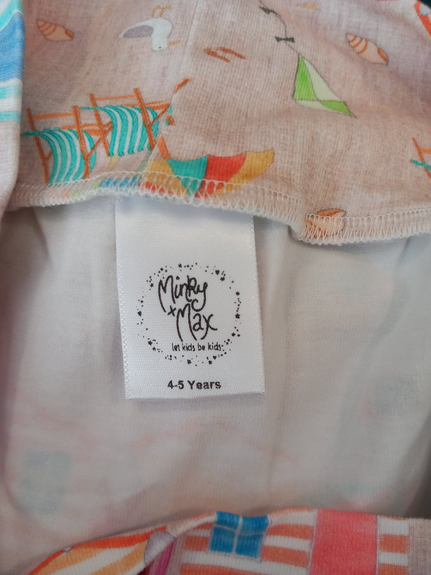 Handmade Seaside/Beach Print Shorts - Girls 4-5 years - Minky & Max