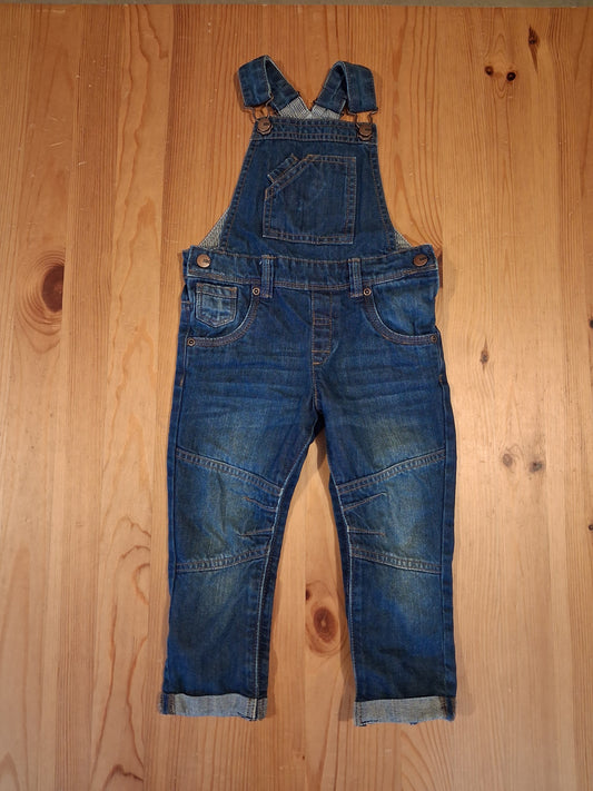 Distressed Look Denim Dungarees - Boys 18-24 months - Nutmeg