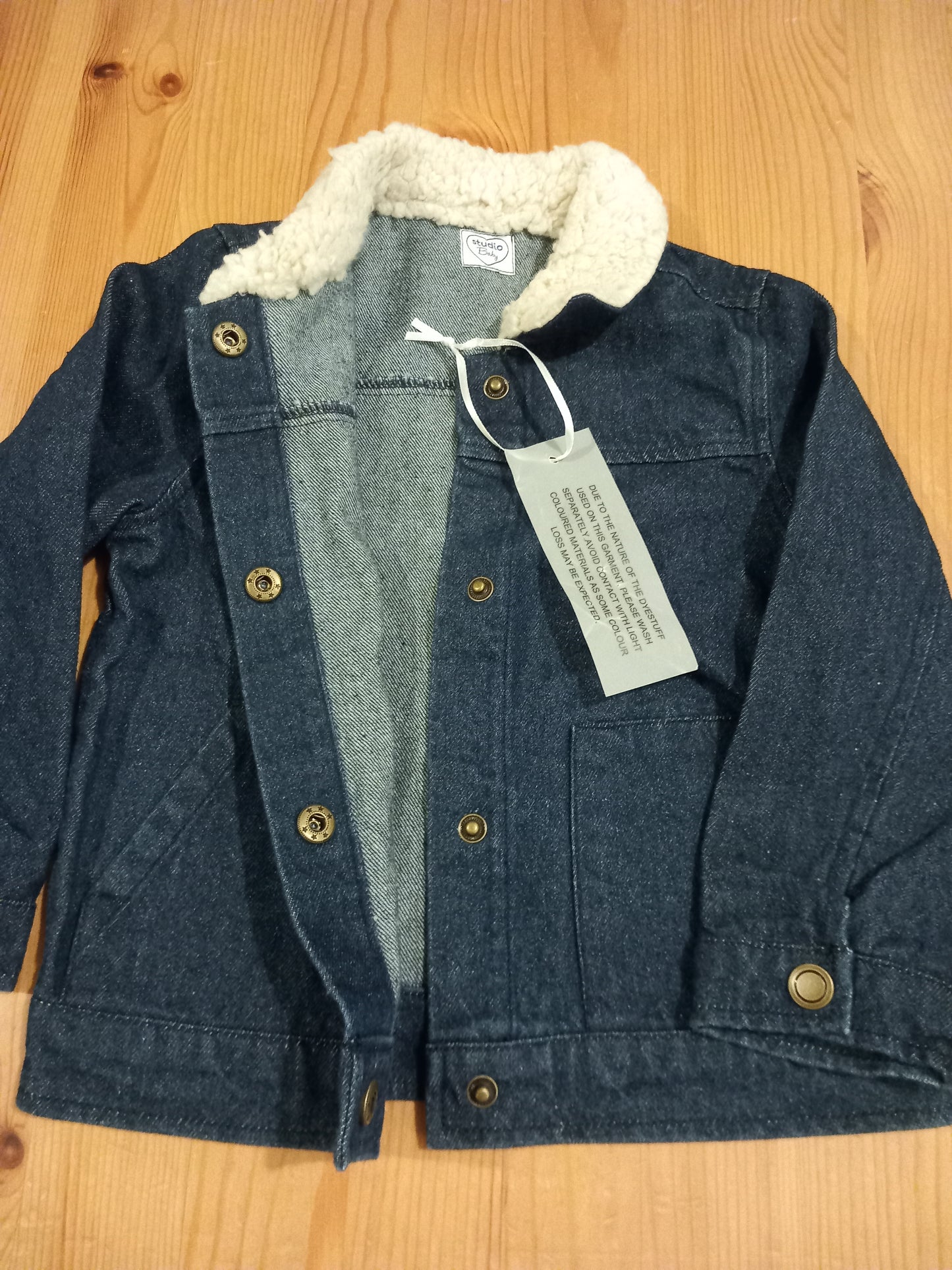 Denim Jacket With Furry Collar - Boys 18-24 months - Studio Baby