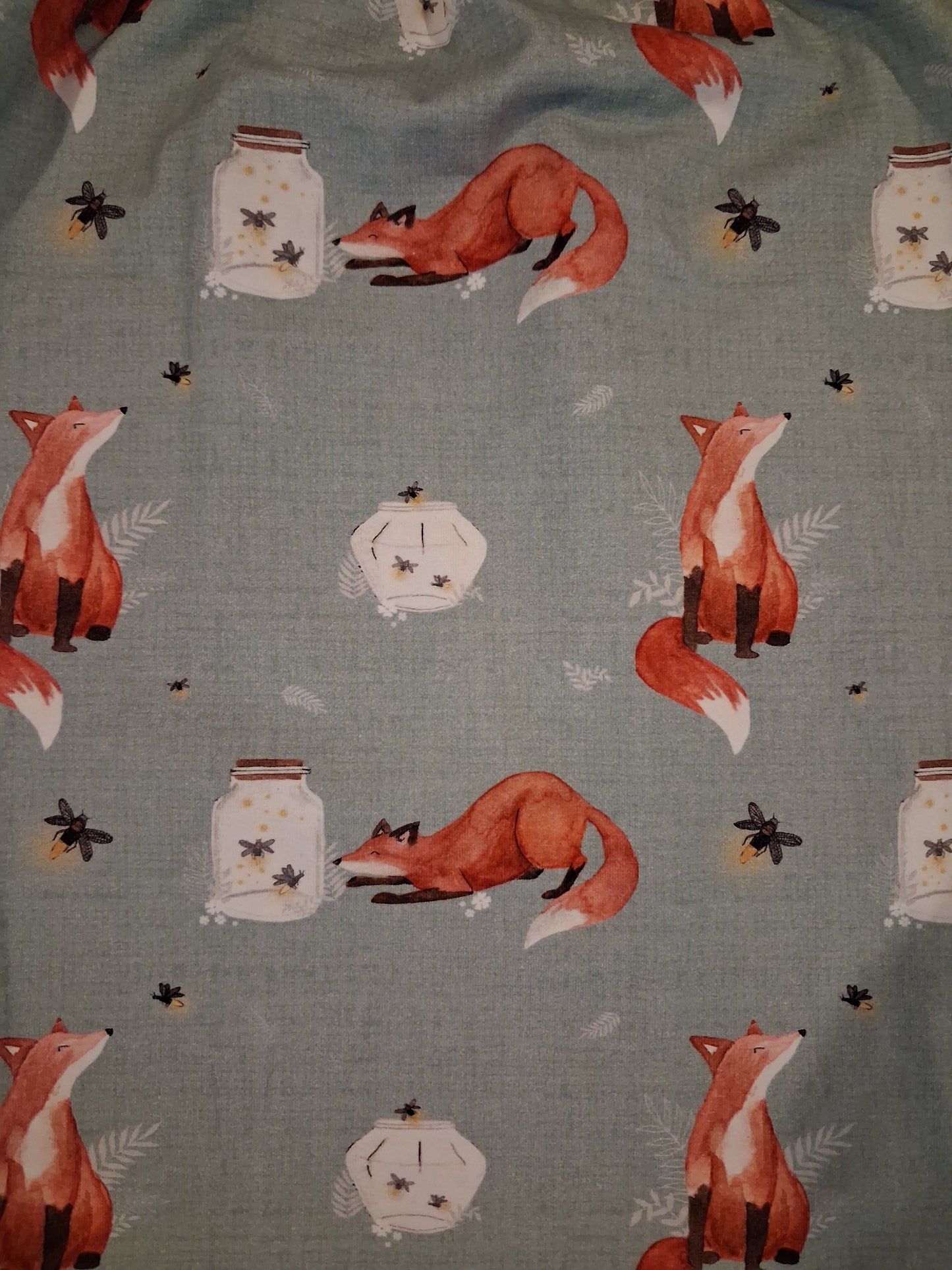 Handmade Foxes & Fireflies Dress With Feature Sleeves - Girls 5-6 years - Little Gingers