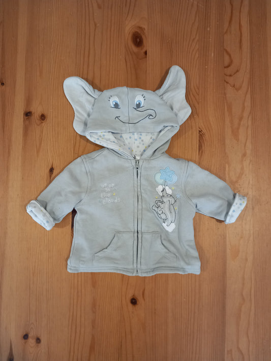 Grey Dumbo Hoodie With Ears - Boys 0-3 months - The Disney Store