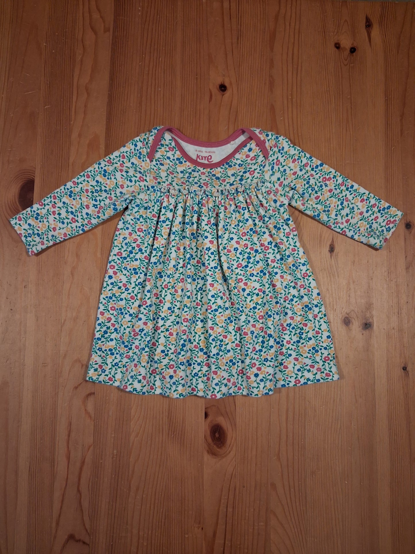 Floral Dress & Pink Leggings - Girls 9-12 months - Kite