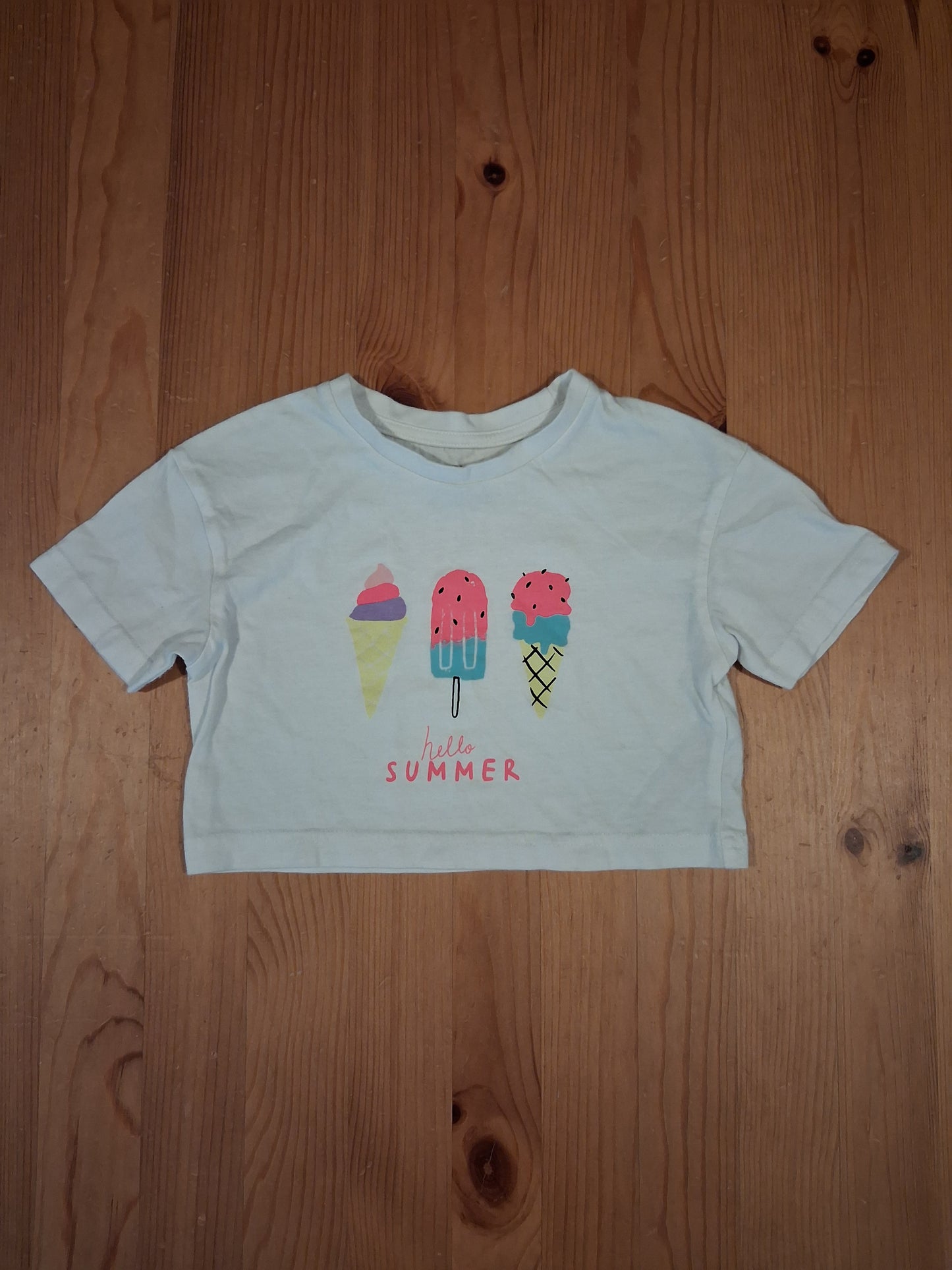 'Hello Summer' Ice Creams Short/Cropped T-Shirt - Girls 18-24 months - Primark