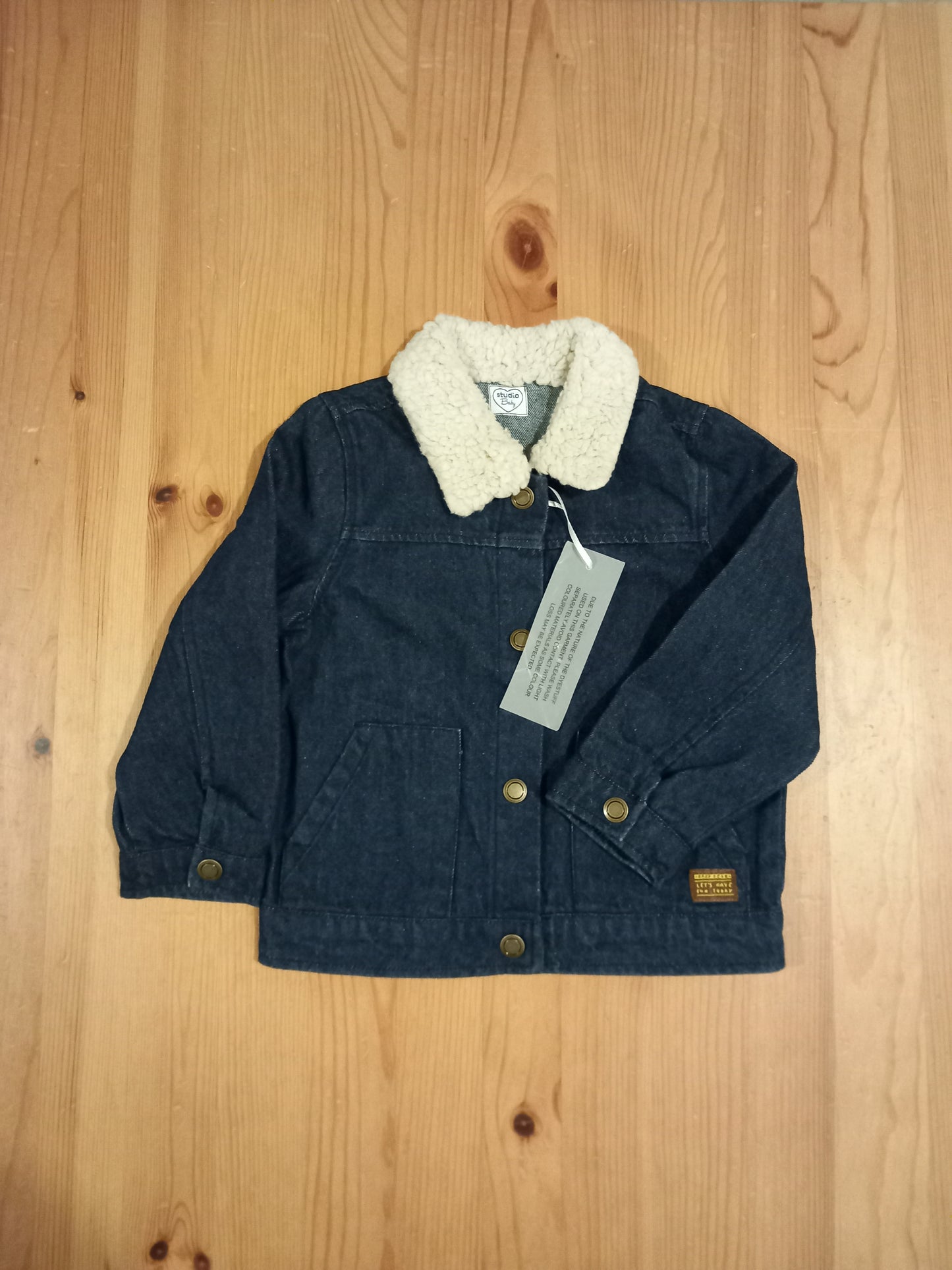 Denim Jacket With Furry Collar - Boys 18-24 months - Studio Baby