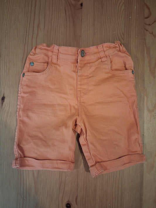 Orange Denim Shorts With Adjustable Waistband - Boys 3-4 years - TU