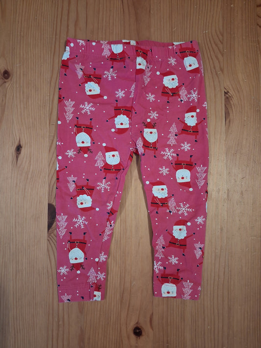 Pink Christmas Leggings - Girls 12-18 months - TU