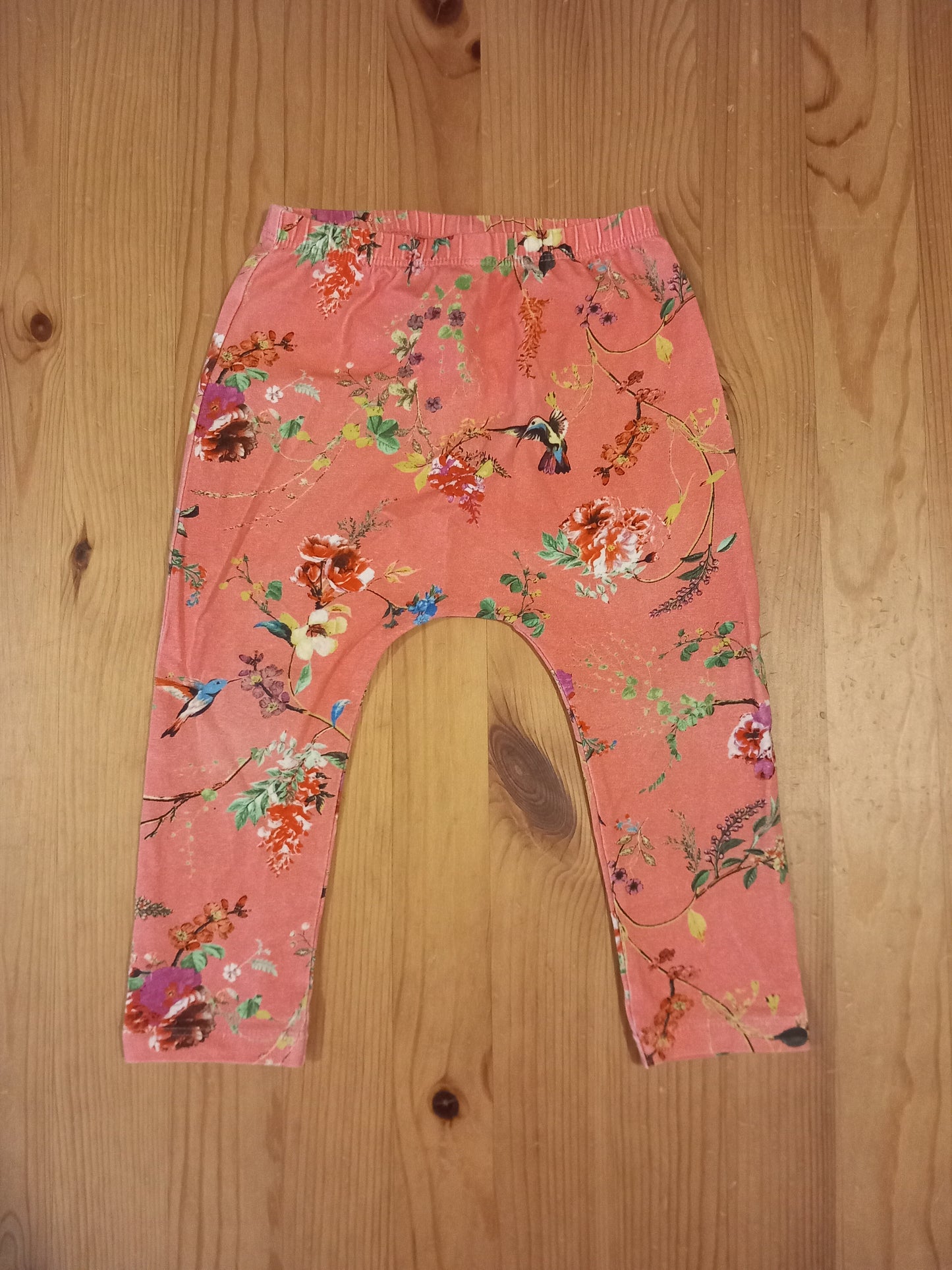 Bright Pink Flowers & Birds Leggings - Girls 12-18 months - Next