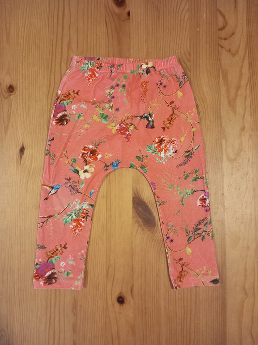 Bright Pink Flowers & Birds Leggings - Girls 12-18 months - Next
