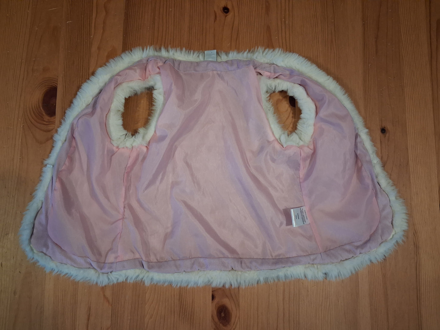 Pink Soft Feel Furry Edged Gilet - Girls 5-6 years - Store Twenty One