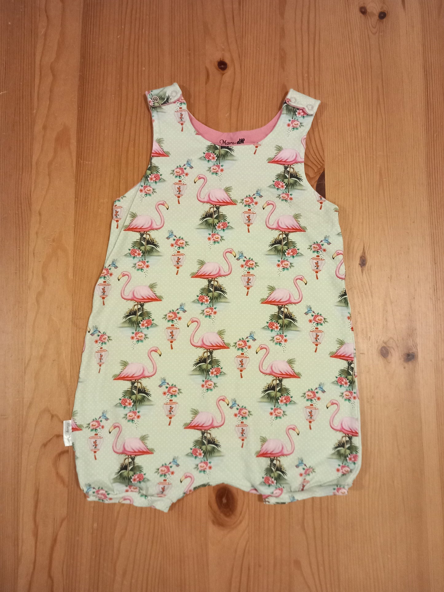 Handmade Flamingos Romper - Girls 18-24 months - Mary Jane Clothing