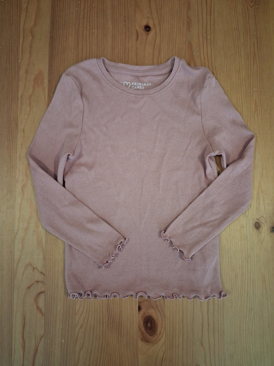 Light Pink Ribbed Long Sleeve Top - Girls 6-7 years - Primark