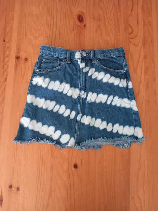 Tie Dye Style Denim Skirt With Adjustable Waistband - Girls 11-12 years - H&M