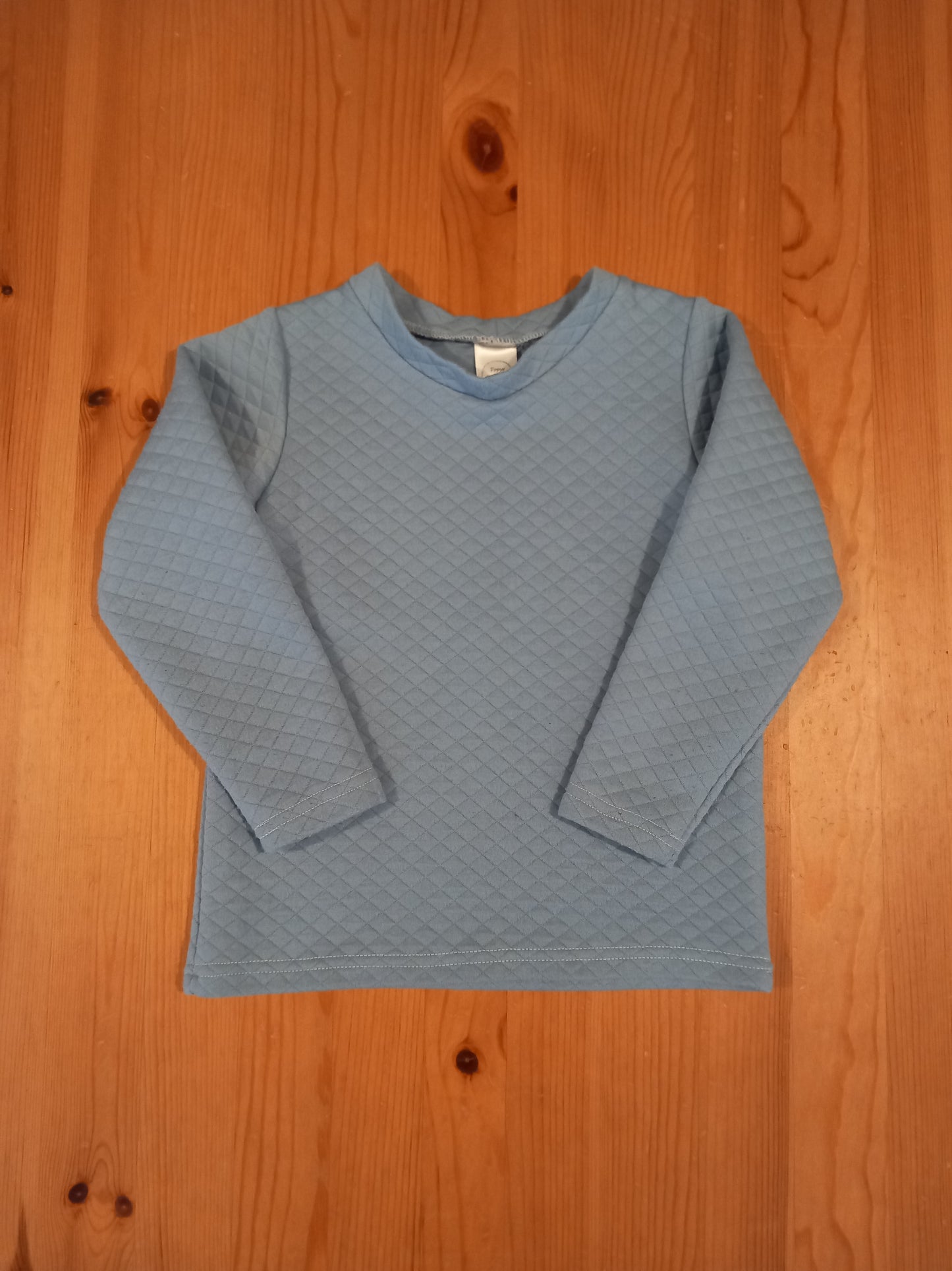 Handmade Light Blue Long Sleeve Top - Girls 3-4 years - Popsy & Mama