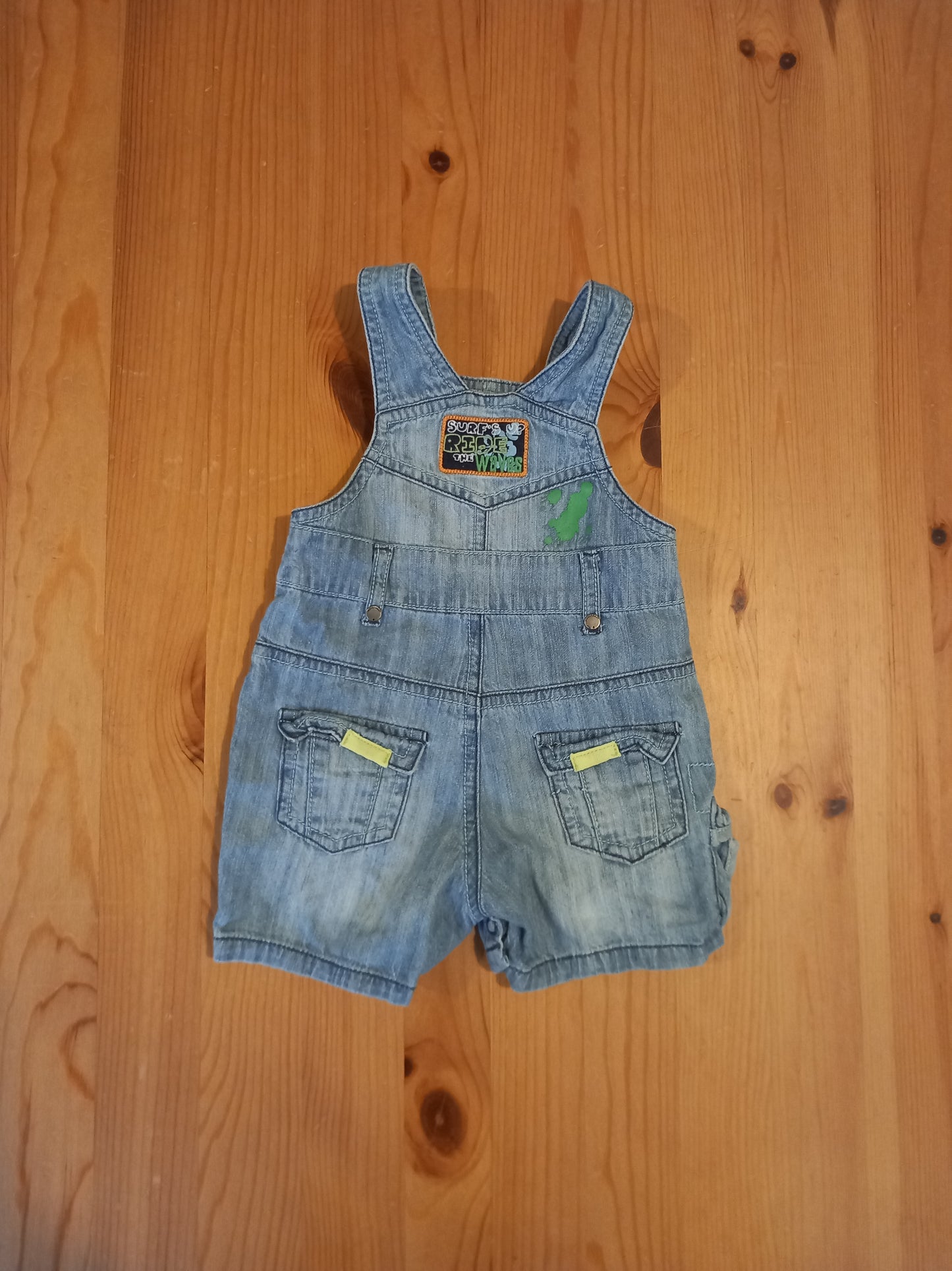 Dinosaur Distressed Look Shorts Dungarees - Boys up to 3 months - Marks & Spencer