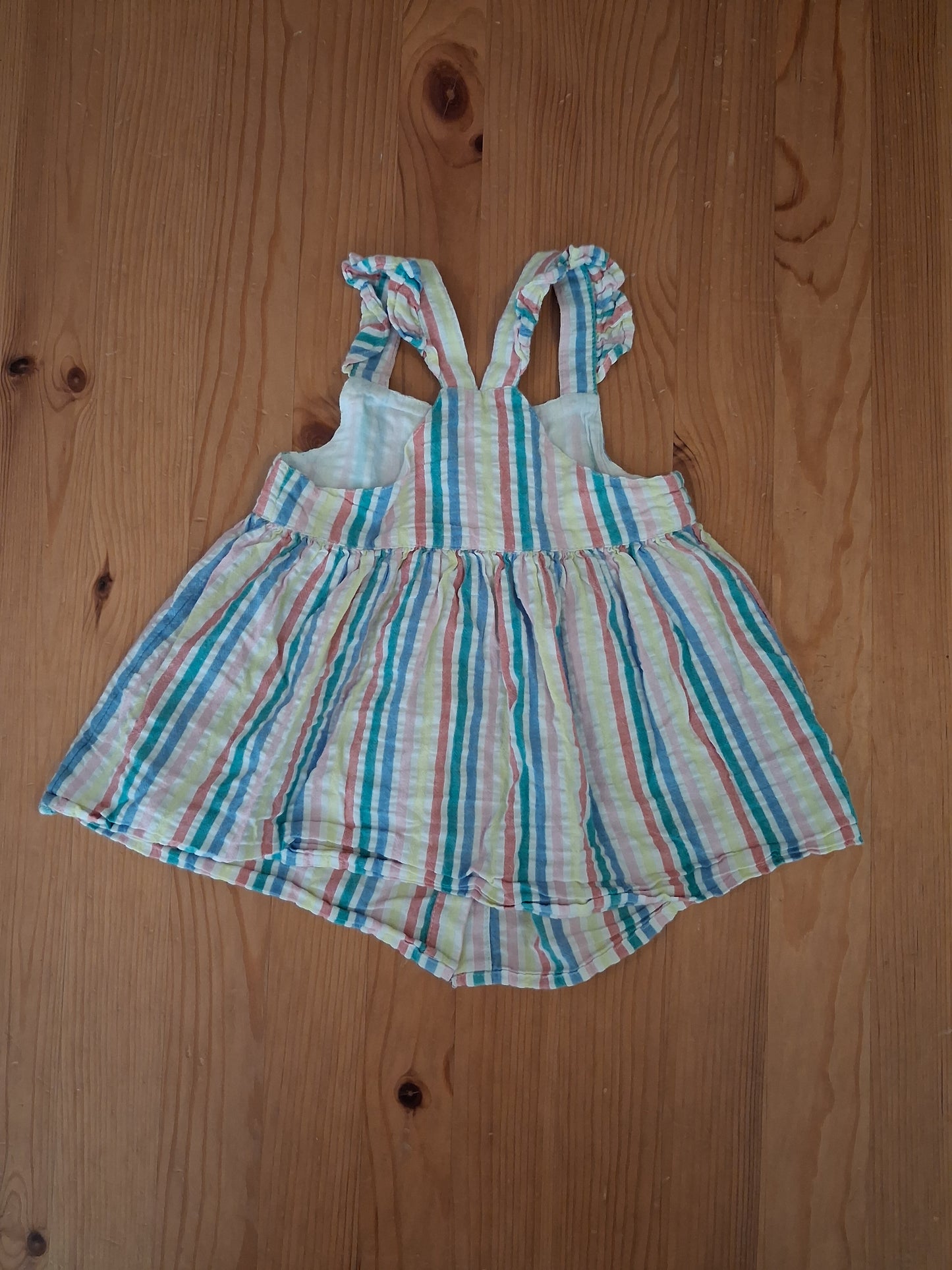 Pastel Striped Dress - Girls 3-6 months - F&F