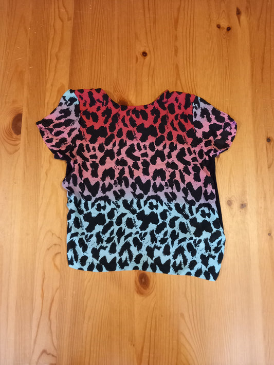 Coloured Shorter Length Animal Print Top - Girls 9-10 years - Miss Evie