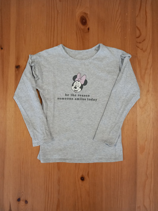 Grey Minnie Mouse Long Sleeve Top - Girls 4-5 years - George