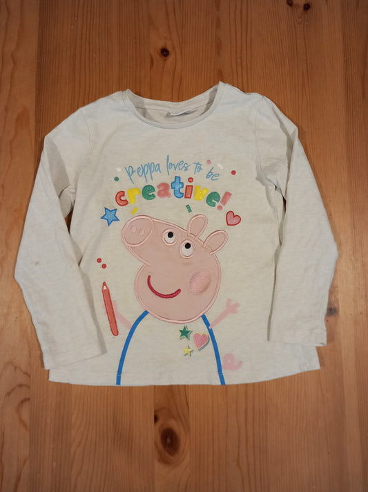 Peppa Pig Long Sleeve Top - Girls 4-5 years - TU