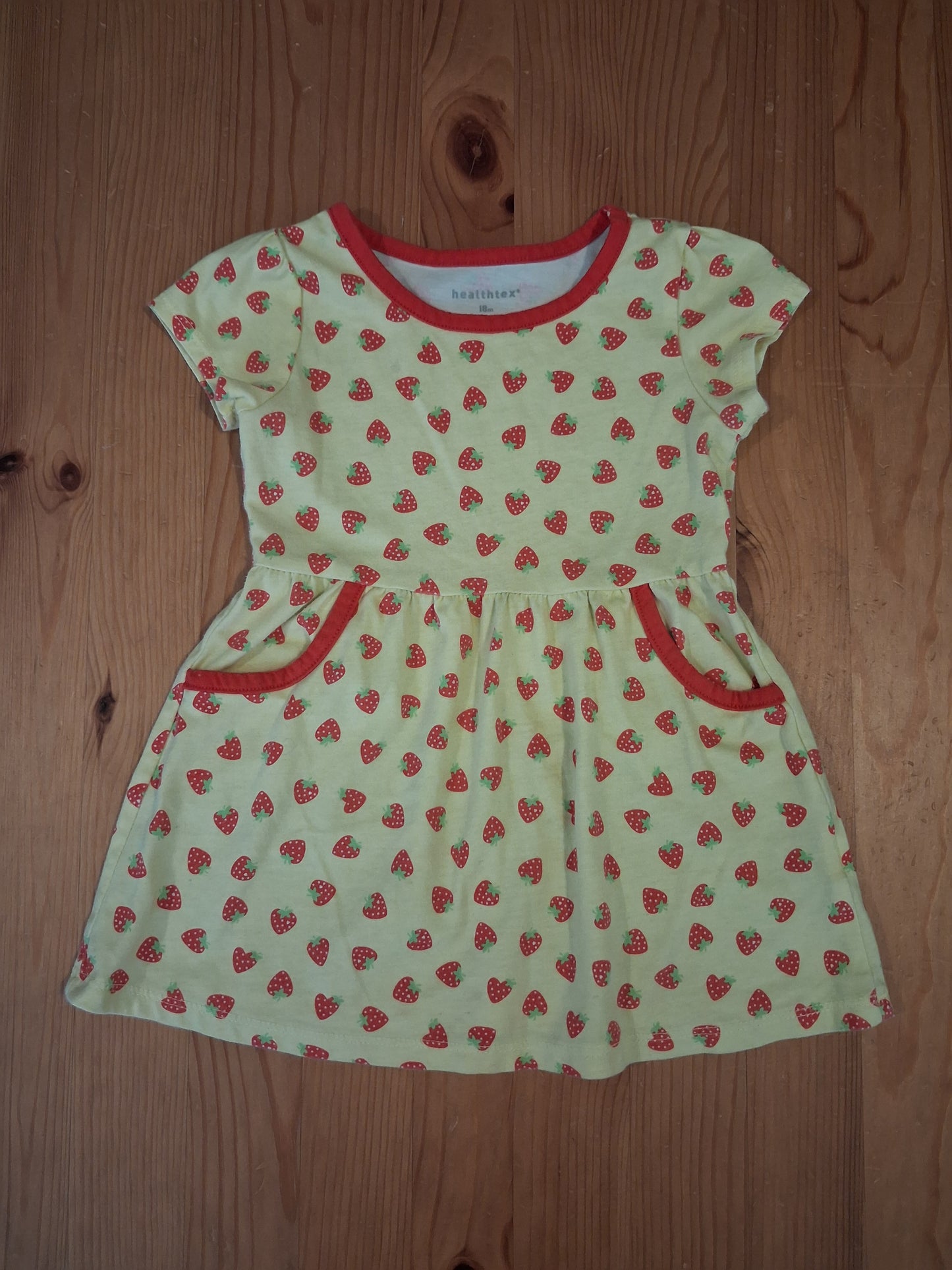 Light Yellow Strawberries Dress - Girls 18 months - Healthtex