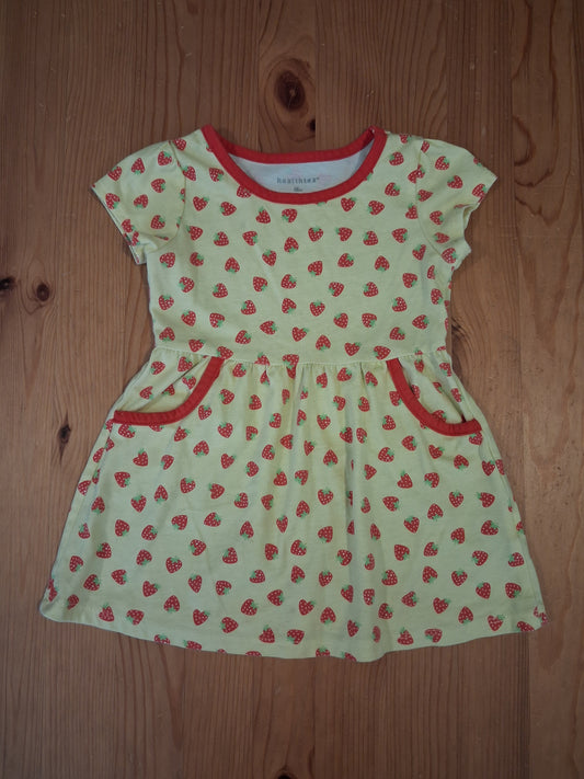 Light Yellow Strawberries Dress - Girls 18 months - Healthtex