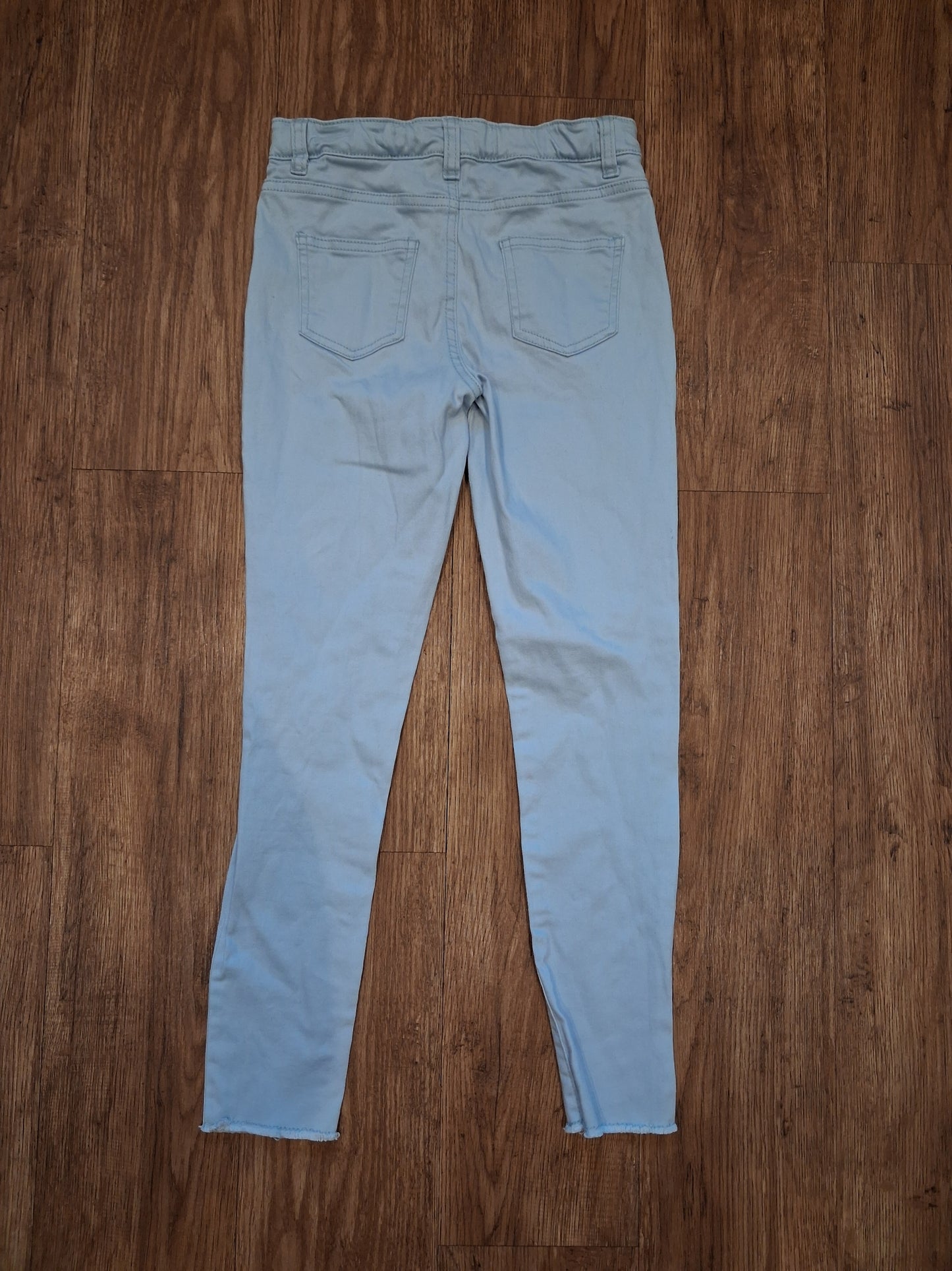 Light Denim Distressed Look Skinny Jeans With Adjustable Waistband - Girls 9-10 years - Denim Co.