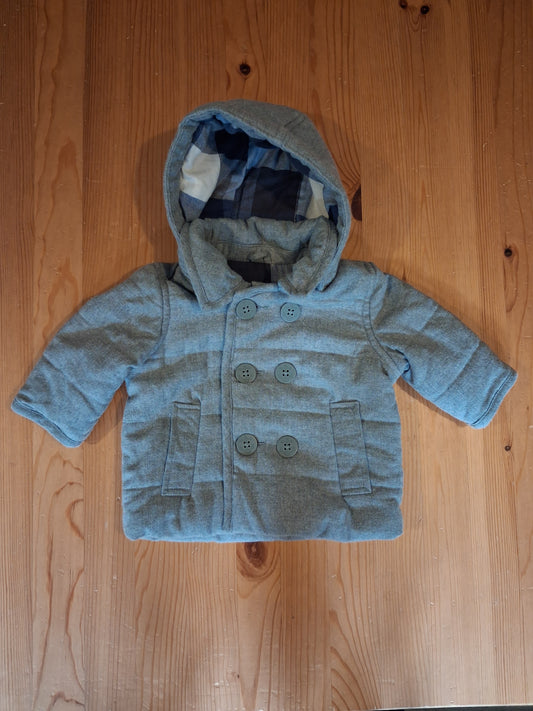 Grey Coat With Removable Hood - Boys 3-6 months - Baby Gap