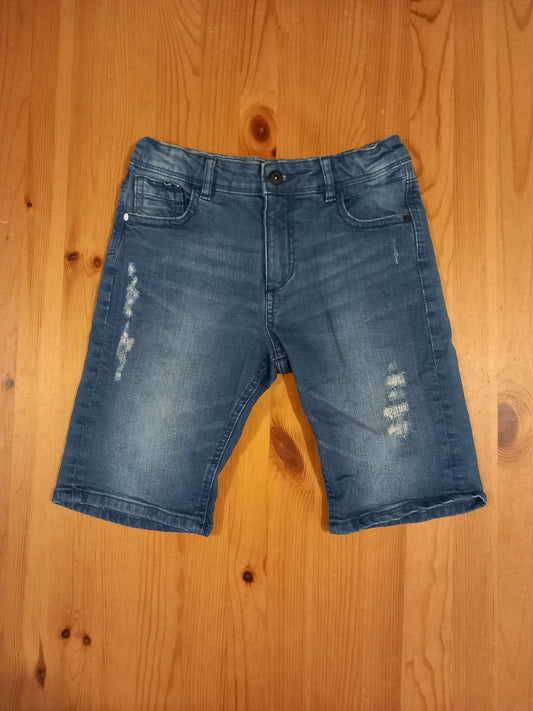 Distressed Look Denim Shorts With Adjustable Waistband - Boys 11-12 years - Primark