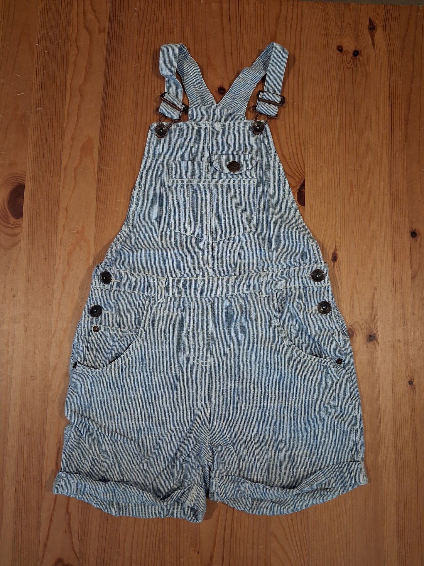 Thin Stripe Shorts Dungarees - Girls 11 years - Next