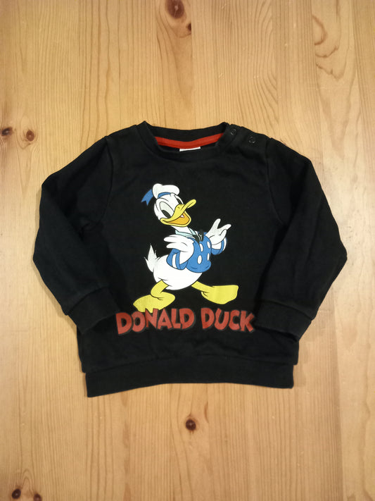 Black Donald Duck Sweatshirt - Boys 9-12 months - Disney Baby at Tesco