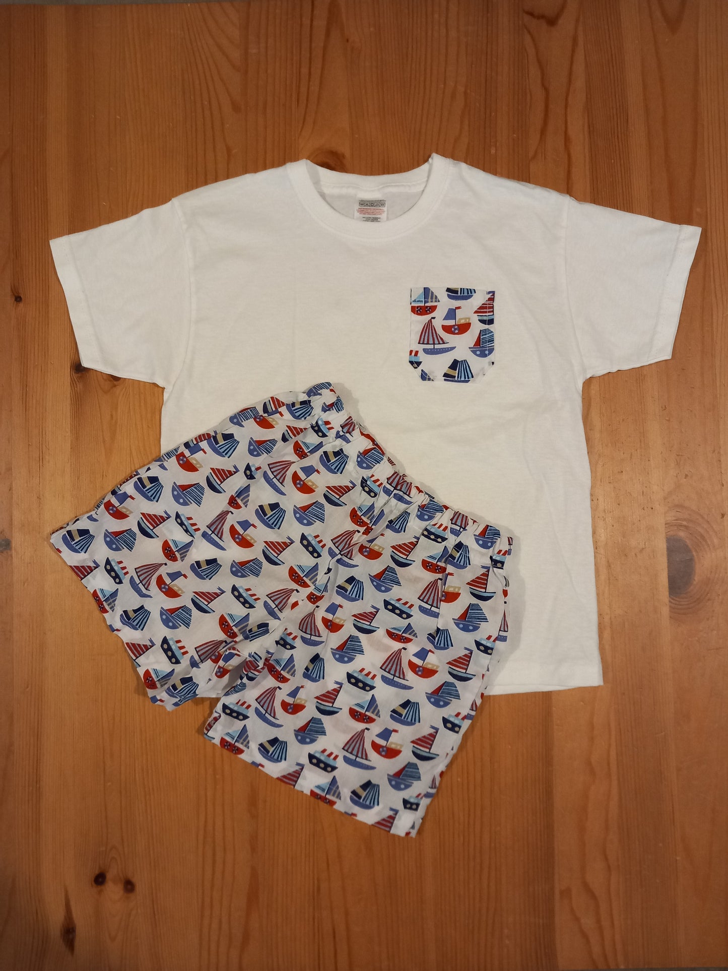 Boats T-Shirt & Shorts Set - Unisex 5-6 years - Brand Unknown