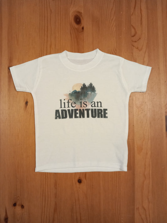 'Life Is An Adventure' T-Shirt - Girls 2-3 years - Brand Unknown