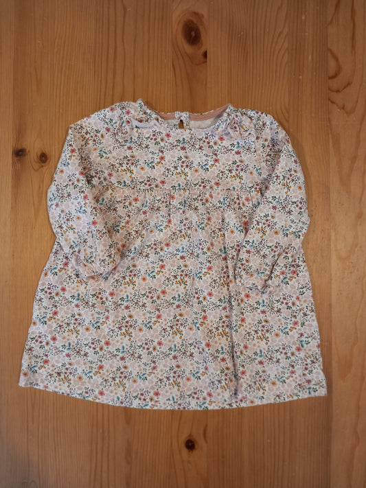 Long Sleeve Floral Dress - Girls 12-18 months - F&F
