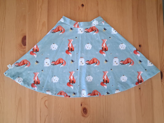 Handmade Foxes Skirt With Elasticated Waistband - Girls 5-6 years - Little Gingers