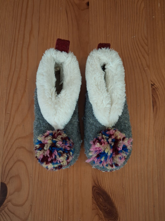 Pom Pom Slippers - Girls Infant Size 7 - John Lewis