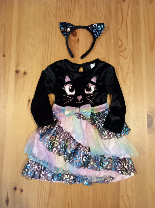 Cat Dress And Headband - Girls 1-2 years - TU