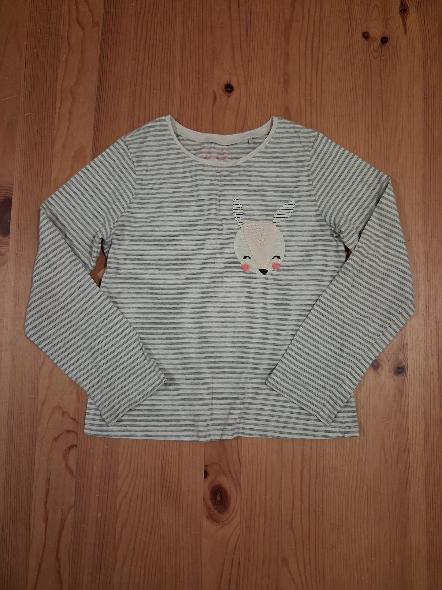 Striped Rabbit Long Sleeve Top - Girls 6-7 years - Next