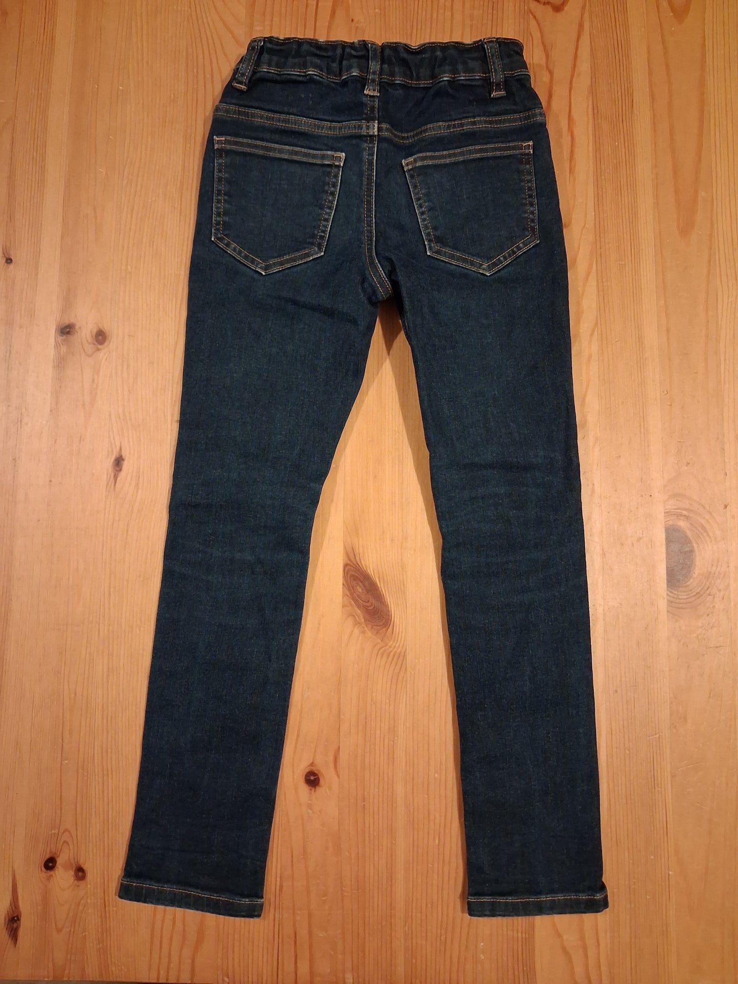 Navy Skinny Jeans With Adjustable Waistband - Boys 8 years - La Redoute