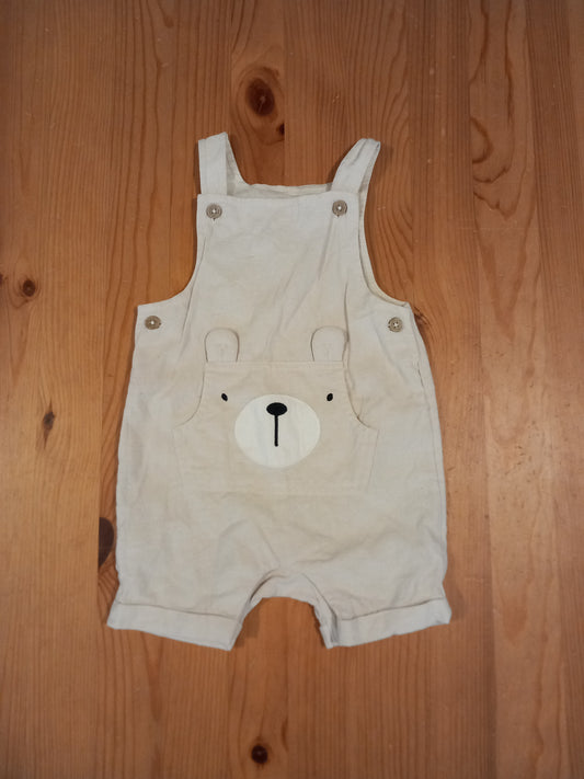 Teddy Shorts Dungarees - Unisex 3-6 months - TU