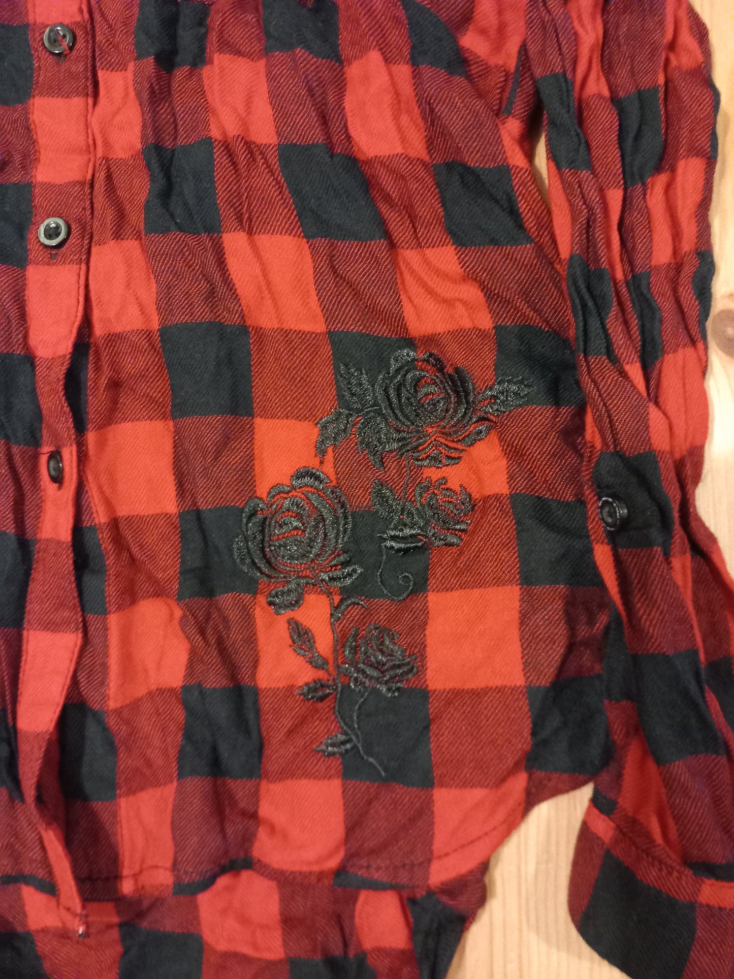 Red & Black Floral Shirt - Girls 9-10 years - Primark