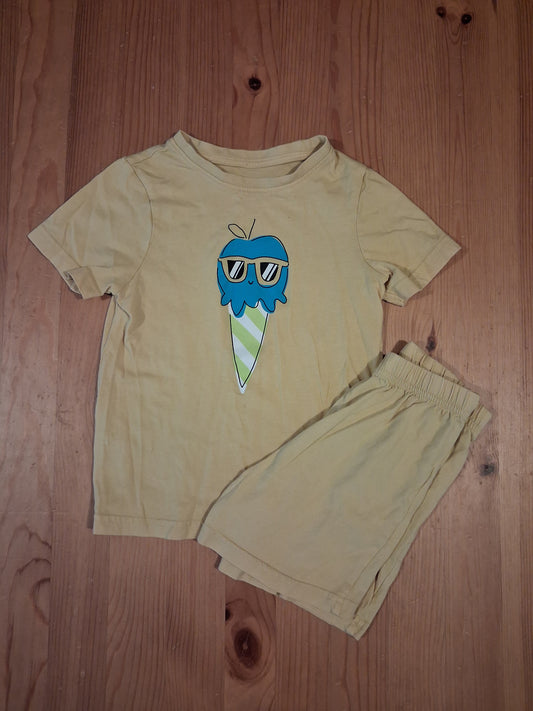 Yellow Ice Cream Shorts Pyjamas - Boys 2-3 years - George