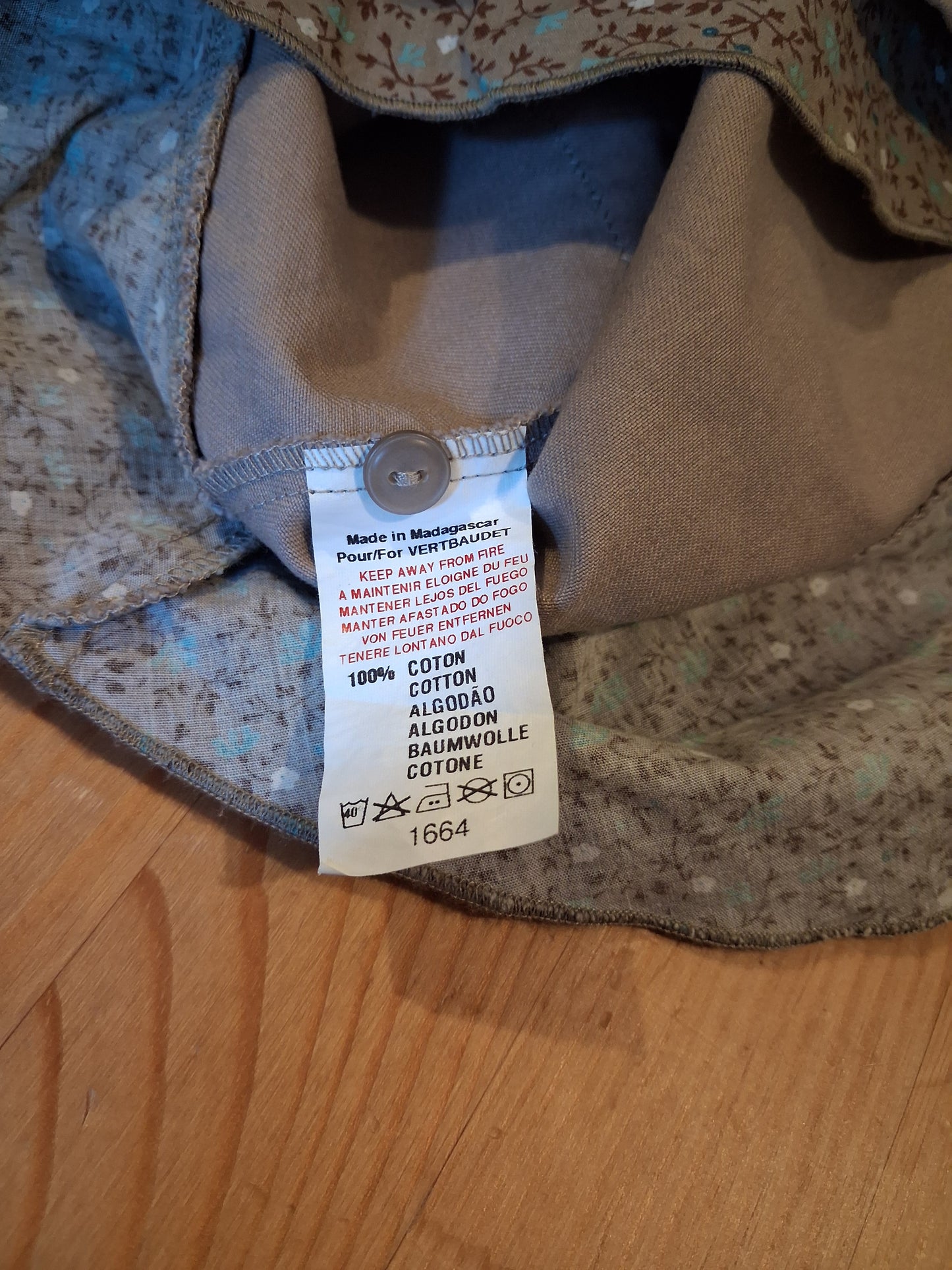 Floral Edged Pinafore Dress - Girls 12 months - Mila Blue For Vertbaudet