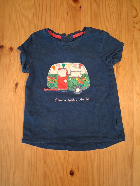Navy Caravan 'Home With Wheels' T-Shirt - Girls 12-18 months - Next