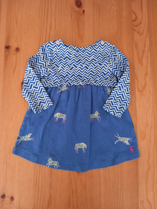 Long Sleeve Zebras Dress - Girls 12-18 months - Joules